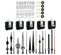 FIRSTXIU 5 pièces d'horloge murale à quartz, mécanisme de mouvement d'horloge à chiffres d'horloge, kits de moteurs à piles avec différentes aiguilles, mouvement à quartz silencieux