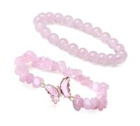 FIRSTXIU Accessoires de poignet élégants en cristal - Bracelets papillon en cristal - Bracelet élégant en perles pour porter au quotidien - Coffret cadeau, taille unique, Comme décrit, Comme décrit.