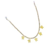 FIRSTXIU Anneau de téton réglable en forme de papillon avec strass - Chaîne de téton - Bijou de corps - Cadeau papillon, taille unique, Comme décrit, Comme décrit.