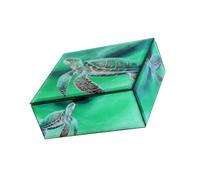 FIRSTXIU Boîte à bijoux en verre robuste en forme de tortue - Séparateurs de décoration d'intérieur pour ranger bagues, boucles d'oreilles et breloques