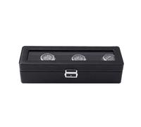FIRSTXIU Boîte à bijoux pratique en cuir synthétique robuste avec doublure en peluche douce pour montres et accessoires