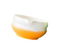 FIRSTXIU Bol à thé japonais essentiel en céramique - Accessoires de brassage vert herbe - Bol à matcha en céramique avec bec verseur - Accessoire de cérémonie de thés japonais