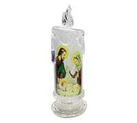 FIRSTXIU Bougie chauffe-plat chrétienne Sainte famille Jésus colorée Statue de Noël Fournitures de décoration pour anniversaire, fête de mariage