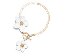 FIRSTXIU Bracelet de cheville réglable pour femme - 6 couleurs vives - En alliage robuste - Pour fête de plage - Cadeau - Fleur - Accessoire de cheville - Multicolore, taille unique, Comme décrit