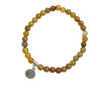 FIRSTXIU Bracelet élastique Misbaha avec 33 perles de verre pour homme et femme, Bead diameter 6mm, circumference about 20cm, Verre/émaillé