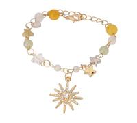 FIRSTXIU Bracelet fait à la main avec perles colorées - Longueur réglable - Bracelet unique et tendance pour femme