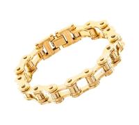 FIRSTXIU Bracelet punk rock pour homme en acier inoxydable poli aspect poli confortable à porter au quotidien, taille unique, Comme décrit