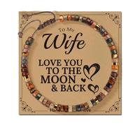 FIRSTXIU Bracelets artisanaux réglables avec des designs uniques et carte de bénédiction portable pour cadeaux d'anniversaire en différentes couleurs