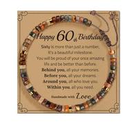 FIRSTXIU Bracelets artisanaux réglables avec des designs uniques et carte de bénédiction portable pour cadeaux d'anniversaire en différentes couleurs