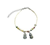 FIRSTXIU Bracelets Chinois Gourd Herbe Tissé Main Chaîne de Poignet Unique Chanceux Main Corde pour Couple Homme et Femme