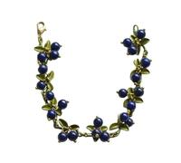 FIRSTXIU Bracelets de fleurs de printemps pour femmes, bracelet vintage avec perles colorées, feuilles de canneberge, bijoux féminins