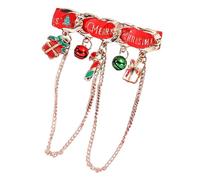 FIRSTXIU Broche, badges de Noël créatifs broches mode chaîne en métal chapeau breloques épingles accessoires vêtements chemise sac décoration, 6cm*9.5cm