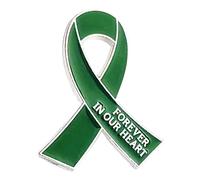 FIRSTXIU Broche élégante en forme de ruban avec support contre la violence, épinglette élégante faite à la main pour femmes et filles, 24x30mm, Métal