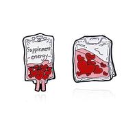 FIRSTXIU Broche, livraison d'amour transfusion sanguine, approvisionnement en énergie en alliage broche amour nutritif pour badge créatif pour anniversaire de cadeau, See the picture for details