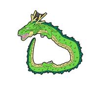 FIRSTXIU Broche rétro en forme de dragon en alliage pour chapeau de style dessin animé, As shown