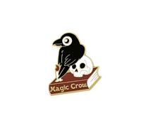 FIRSTXIU Broche tendance et sophistiquée en forme de corbeau avec des motifs d'huile qui coule - Accessoire contrasté pour les fêtes et les costumes, As shown