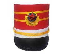 FIRSTXIU Casquettes traditionnelles pour enfants et adolescents - Pour uniforme scolaire, événement, etc, Dessus blanc et ha rouge, S