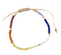 FIRSTXIU Chakras Cristaux de Pierre Naturelle Perles Réglable Tressé Bijoux Anniversaire Femmes et Filles Tressés, taille unique, Comme décrit