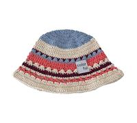 FIRSTXIU Chapeau cloche occidental tissé à la main respirant Cloches vintage simple crochet coloré vintage vagues seau, riz écrasé, Taille unique