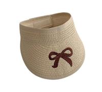 FIRSTXIU Chapeau haut de forme pliable à large bord vide pour enfants, pique-niques, camping, plein air, sports, protection solaire, beige, Taille unique