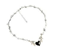 FIRSTXIU Collier avec pendentif chauve-souris de style gothique élégant avec une fine décoration pour un attrait gothique distinctif, 40＋5cm, Métal