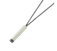FIRSTXIU Collier avec pendentif cylindrique en acier inoxydable robuste pour cendres funéraires avec chaîne étanche, taille unique, Comme décrit, Comme décrit.