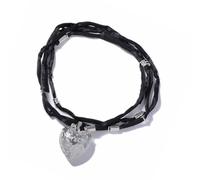 FIRSTXIU Collier avec pendentif en forme de cœur gravé - Longueur réglable - Pour la Saint-Valentin, As shown, Zinc