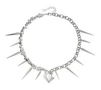 FIRSTXIU Collier avec pendentif en forme de cœur irrégulier à la mode symbolisant des styles uniques et des émotions authentiques pour les femmes à la mode pour un usage quotidien, Métal