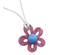FIRSTXIU Collier avec pendentif en forme de rose fait à la main pour femmes et filles - Chaîne en résine - Cadeau unique - Bijoux de Saint-Valentin, 50+5cm The size of the flower is 3cm, Plastique