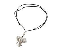 FIRSTXIU Collier, bijoux à double cœur avec pendentif éléphant, chaîne de clavicule réglable, cordon en velours, As shown, Alliage, velours coréen