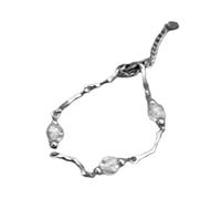 FIRSTXIU Collier/bracelet élégant en alliage de perles flocon de neige pour femme pour un usage quotidien et des occasions spéciales, 40*2*2, Métal