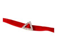 FIRSTXIU Collier, chaîne clavicule réglable, pendentif géométrique, collier en velours rond, ovale, carré, triangle cristal ras du cou bijoux, As shown, Alliage + velours
