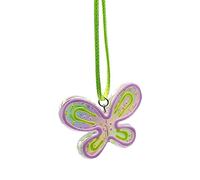 FIRSTXIU Collier, collier avec pendentif papillon coloré, collier tempérament, collier de clavicule, collier ras du cou, bijoux plastron, 33x45mm, Acrylique