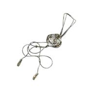 FIRSTXIU Collier, collier réglable avec pendentif camélias symbolisant l'élégance et la noblesse avec des motifs à tirer à travers pour un style polyvalent, Circumference 71-80cm, Métal