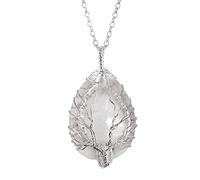 FIRSTXIU Collier, colliers à pendentif en pierre de cristal, collier pendentif en forme de goutte d'eau pour homme, As shown in the figure, Pierre naturelle