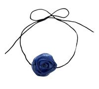 FIRSTXIU Collier, élégant collier fleur de rose simulation de collier collier femme fille clavicule chaîne accrocheur accessoire ras du cou, 5.5cm, En ligne
