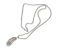 FIRSTXIU Collier élégant gothique religieux avec pendentif plume