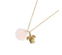 FIRSTXIU Collier en acier inoxydable à longueur réglable pour clavicule, dauphin, tortue de mer, étoile de mer, coquillages, pendentif élégant pour femme, taille unique, Comme décrit, Comme décrit.
