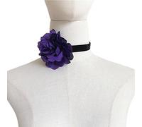 FIRSTXIU Collier, fleurs élégante rose clavicule chaîne automne et hiver pull Collocation délicate chaîne de cou, Flowers 10cm, Tissu