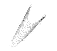 FIRSTXIU Collier, long collier plastron cascade multi-brins chaîne de cou tendance accessoire pour robe bal de fin d'année, Length 34cm, Métal
