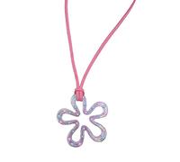 FIRSTXIU Collier ras du cou avec pendentif en forme de fleur en acrylique - Accessoire indispensable pour les femmes avant-gardistes, 44mm, Acrylique