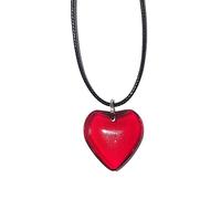 FIRSTXIU Collier ras du cou gothique en corde noire avec pendentif en forme de cœur pour femme élégant et réglable, 20 mm, Liuli
