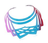 FIRSTXIU Collier ras du cou luxueux métallique ras du cou Edgy bijoux idole costume moderne superposé pour danseur d'idole élégant, taille unique, Comme décrit, Comme décrit.