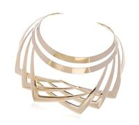 FIRSTXIU Collier ras du cou luxueux métallique ras du cou Edgy bijoux idole costume moderne superposé pour danseur d'idole élégant, taille unique, Comme décrit, Comme décrit.
