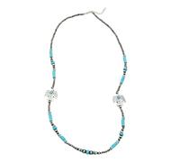 FIRSTXIU Collier ras du cou style western cowboy bohème vintage en pierre naturelle pour homme style ethnique chaîne de clavicule élégante, CCB, résine, alliage de zinc