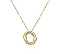 FIRSTXIU Collier, style ballon, collier avec lettre lisse, chaîne en alliage réglable, convient aux femmes jeunes et à la mode, Necklace length 45cm, Métal