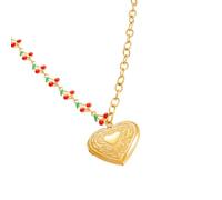 FIRSTXIU Collier tendance avec pendentif fruit en verre pour plus de confort et de polyvalence, adapté pour un usage quotidien ou un événement spécial. Collier tendance pour femme, taille unique