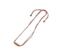 FIRSTXIU Collier tribal en corde tressée faite à la main avec breloque en forme de lettre, décoration portable pour femme, accessoires de fête, bijoux, Acier titane