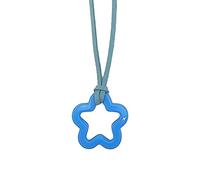 FIRSTXIU Colliers, collier simple avec pendentif étoile creuse, collier tendance, collier de clavicule, joli collier ras du cou chaîne ras du cou chaîne déclaration bijoux, Pendant 3cm, Acrylique