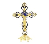 FIRSTXIU Crucifix debout Figurines chrétiennes sur croix, sculpture de table en alliage pour bureau, décoration de maison, cadeau